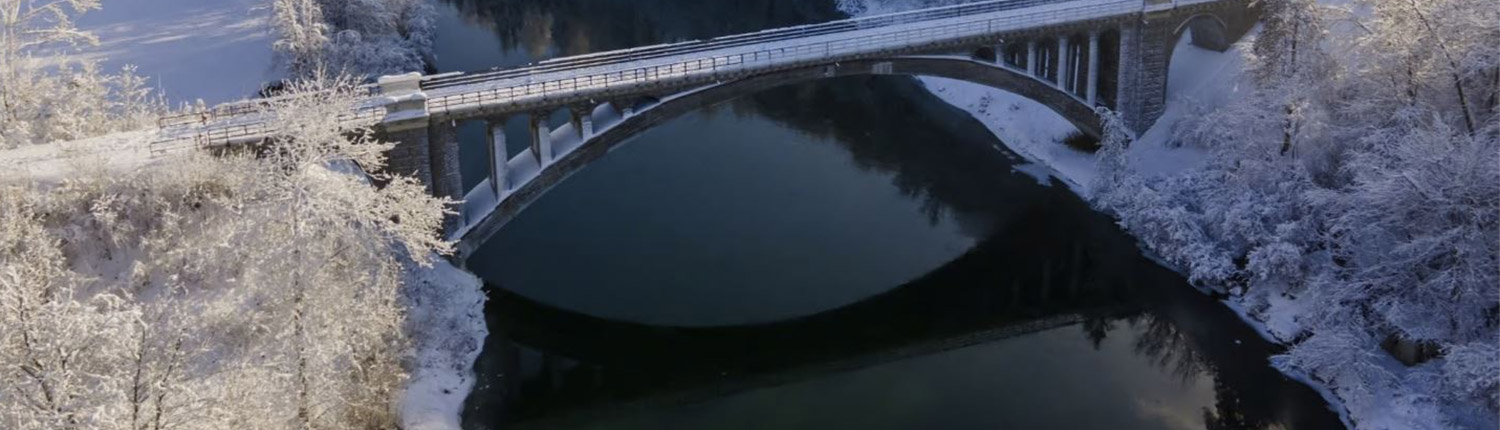 Illerbrücke Illerbeuren im Winter